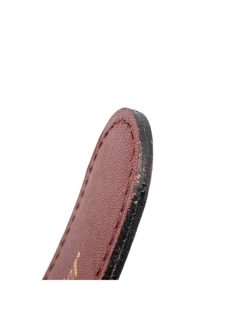 Cartier Must de D Buckle Leather Bordeaux Belt Gold